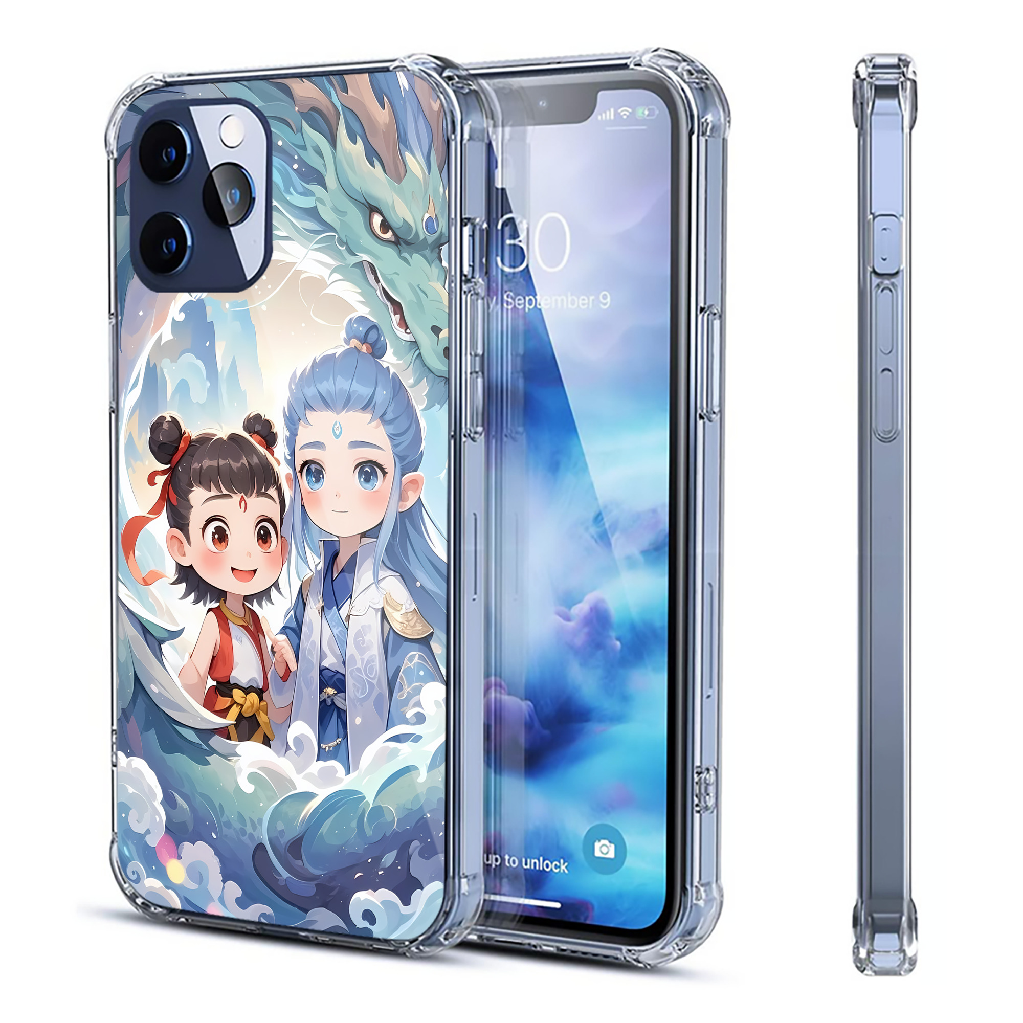 （画像用） Ne Zha 2 ナタ 魔童の大暴れ 【iPhone 12シリーズ対応】透明スマホケース（クリアソフトケース）